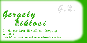 gergely miklosi business card