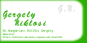 gergely miklosi business card